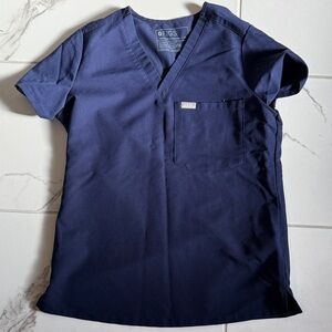 Figs Scrub Top - Navy